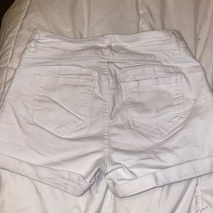 White jean shorts